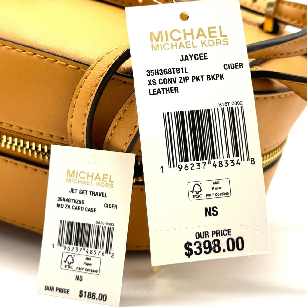 Michael Kors Jaycee Extra-Small Signature Logo Backpack & Matching ZA Card Case